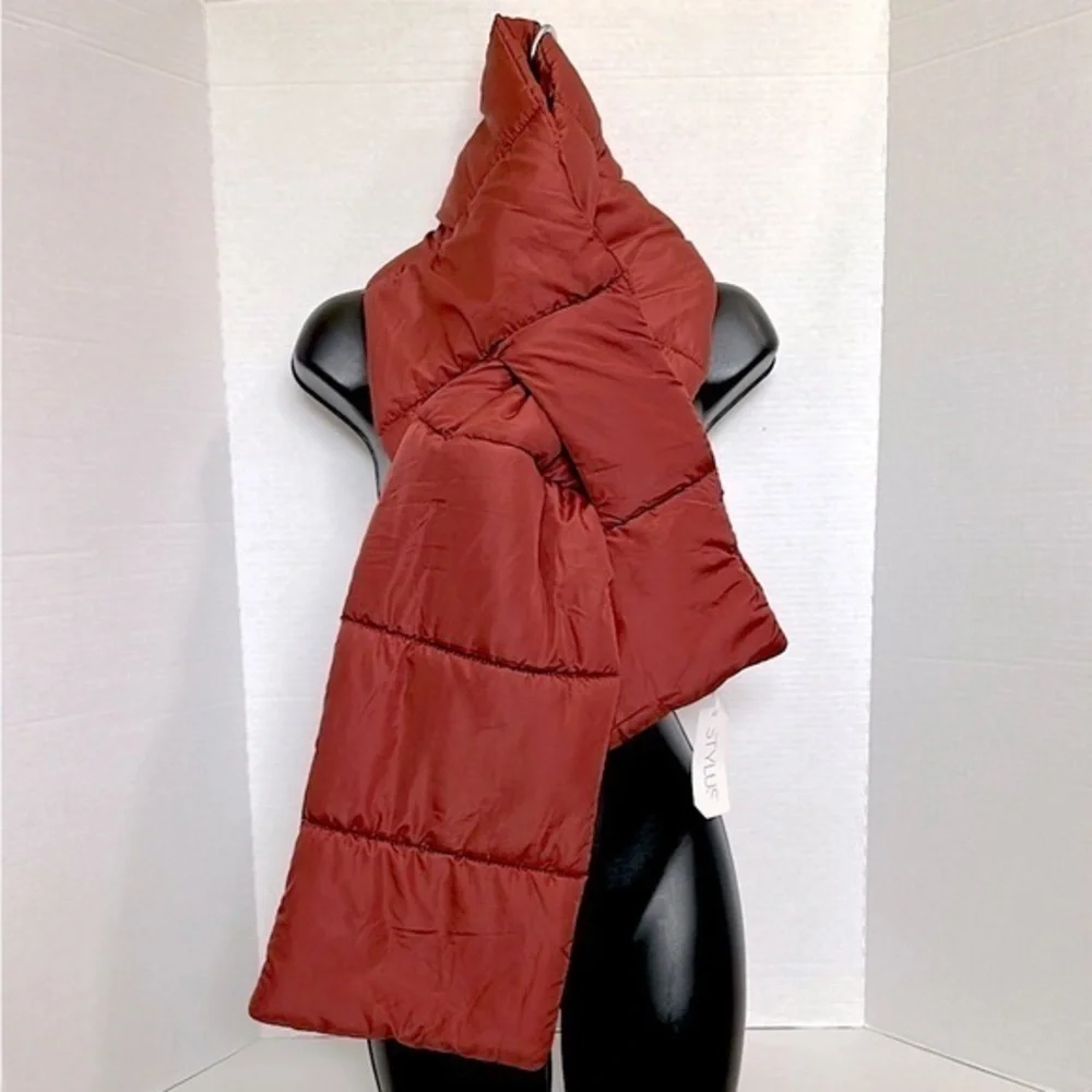 STYLUS Spanish Brick Puffer Scarf NWT